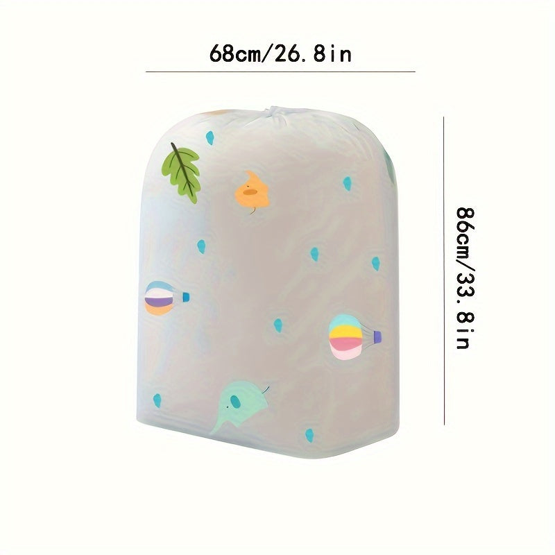 Cylindrical Drawstring Cartoon Quilt Bag Clothes Storage
