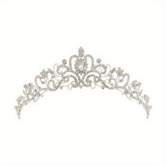 Bridal Crystal Headband Tiara With Comb For Women Rhinestone Hairband