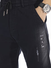 Men's Winter Jogger Pants Embroidered Letter Print Drawstring