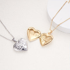 Heart Locket Necklace Tree Of Life Memorial