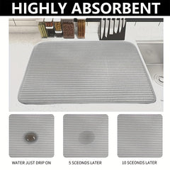 Thick Striped Jacquard Dish Drying Mat, Heat resistant, Household Storage Pad
