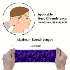Purple Headband Non Slip Grip Soft Cushioned for Workouts Gym Everyday