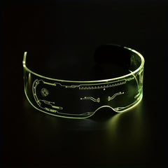 Cyberpunk LED Luminous Glasses Men's Party Costume Accessories