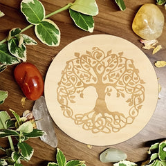 Wooden Pendulum Board Metaphysical Round Altar Decor