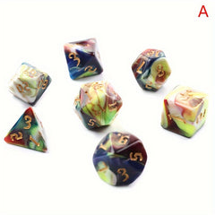 7pcs Four Sided Digital Dice Set for Tabletop Games