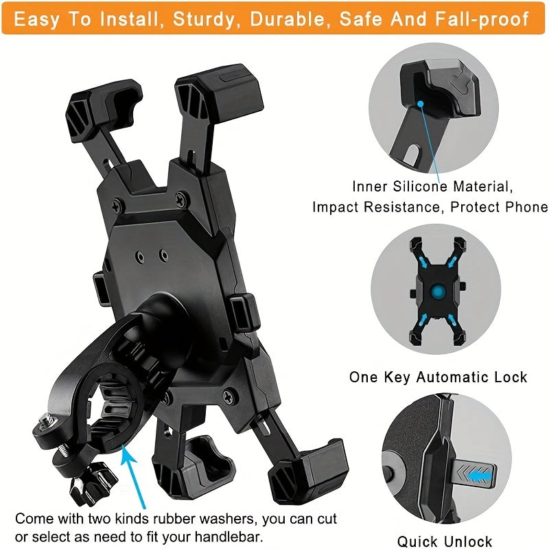 Secure Phone While Cycling 360 Rotatable Bike Wall Mount & Adjustable Support