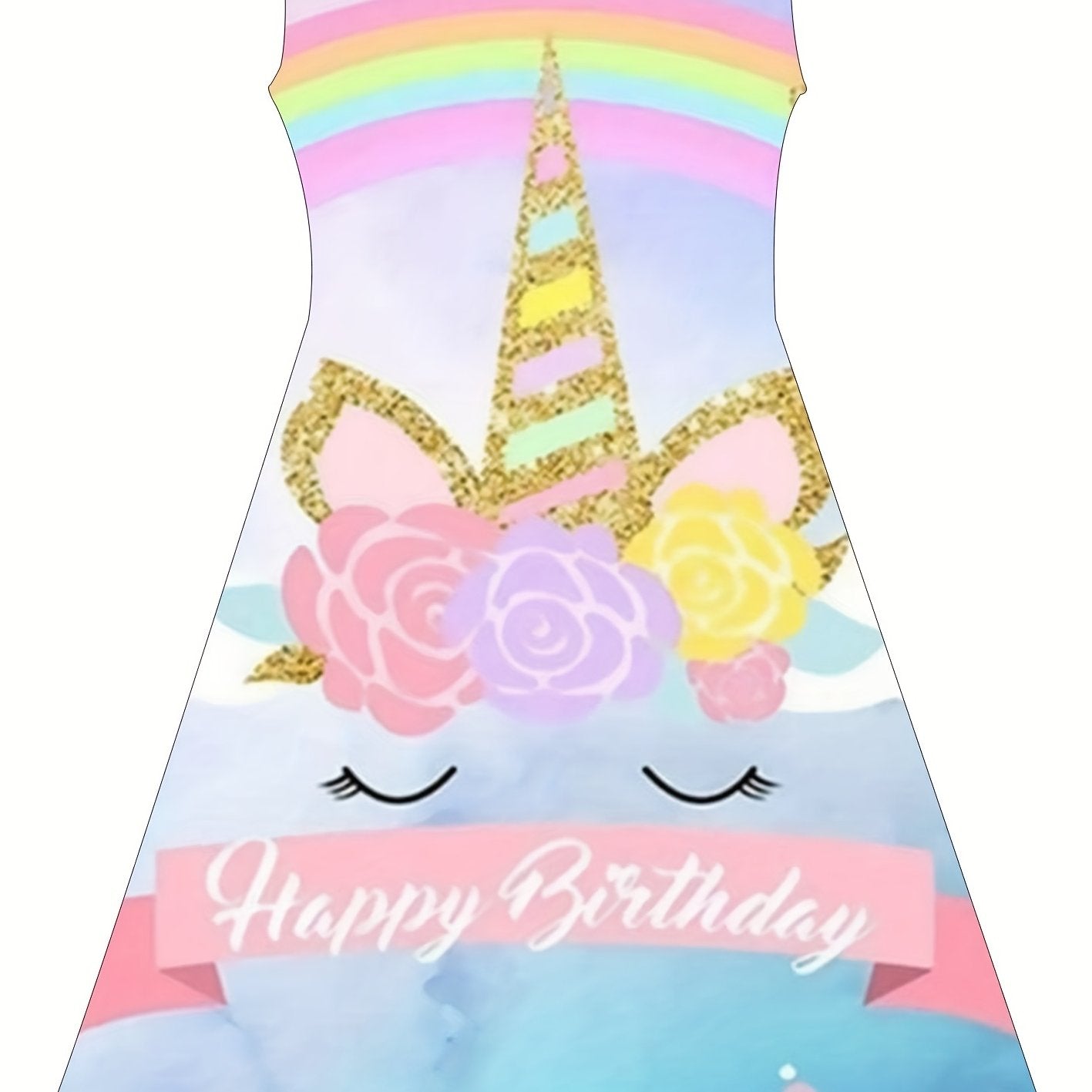 Girls Unicorn Costume Halloween Party Princess Dress