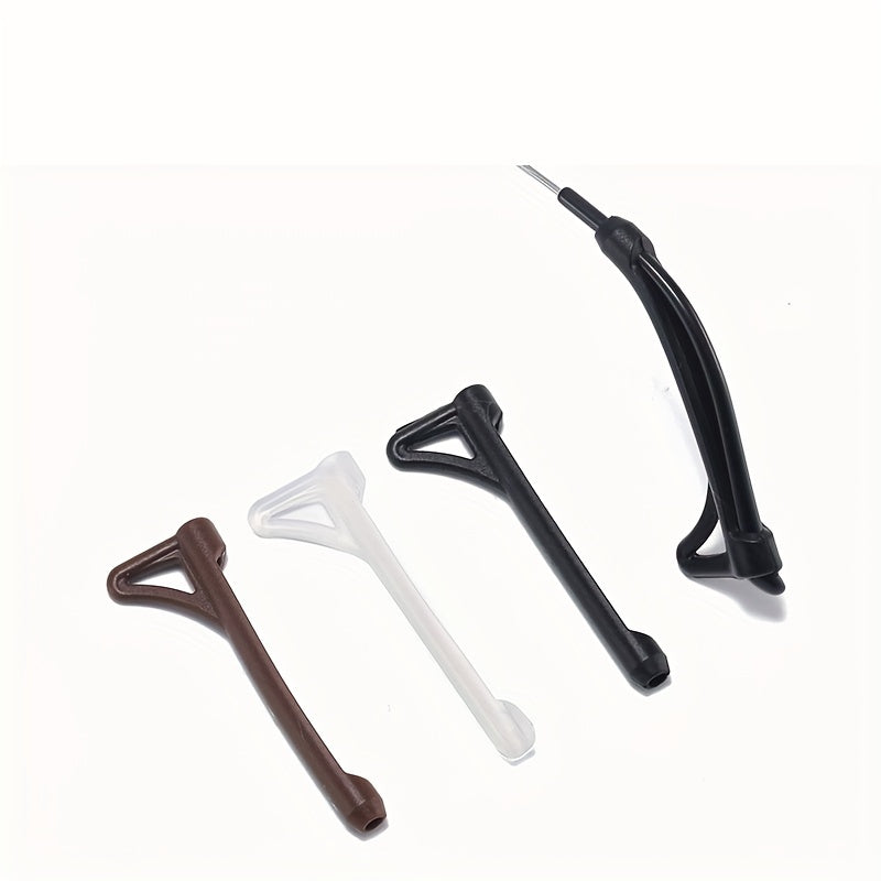 4 Pairs Silicone Anti Slip Glasses Ear Hooks Keep Glasses Secure