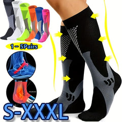 15-30 MmHg Striped Compression Socks for Nurses & Sports