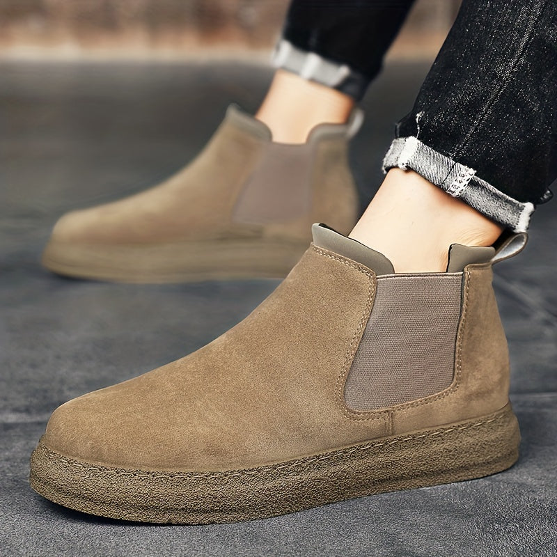 Men's Slip On High Top Hiking Shoes Casual Non Slip Sneakers