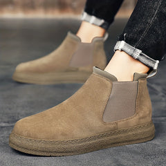 Men's Slip On High Top Hiking Shoes Casual Non Slip Sneakers