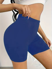 High Rise Stretch Skinny Biker Shorts