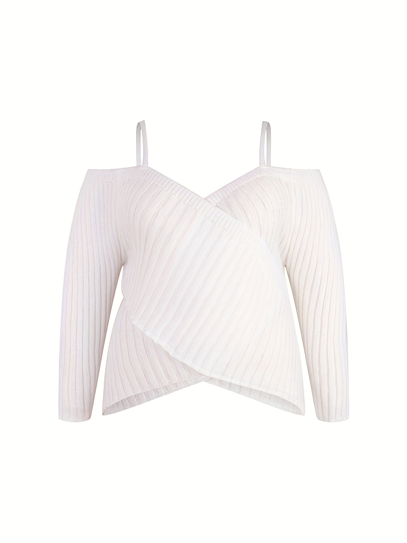 Sexy Cold Shoulder V Neck Sweater Top