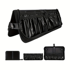 Professional Makeup Brush Bag Organizer PU Leather Travel Makeup Brush Holder