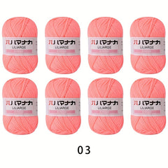8pcs 100 Acrylic 4 Strands Braided Yarn Soft Textured Hand Crochet Knitting