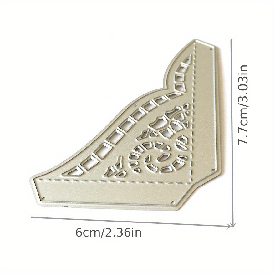 1pc Lace Corner Greeting Card Metal Cutting Dies for DIY Scrapbooking Crafting
