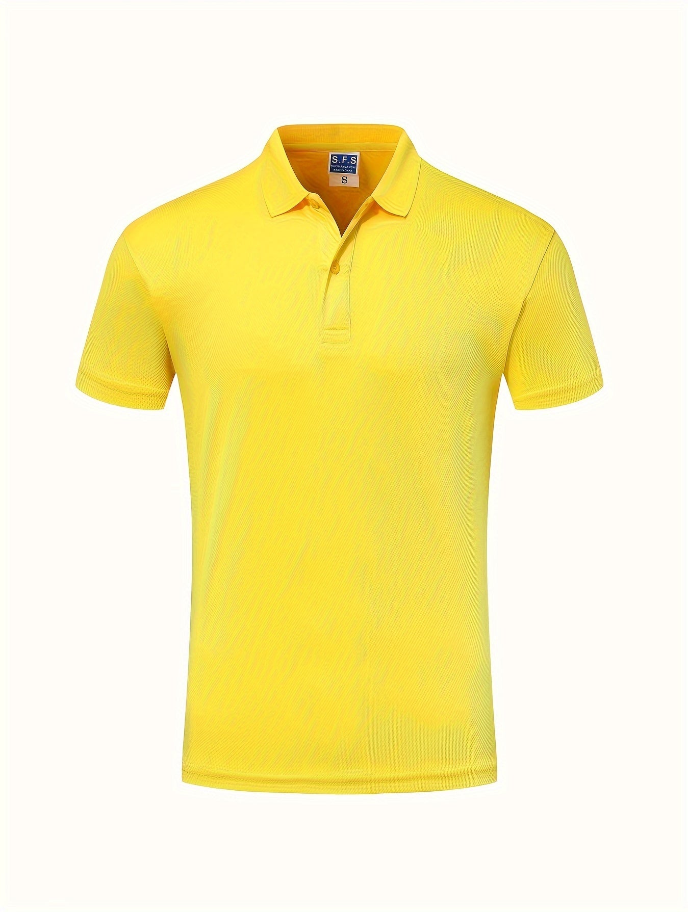 Men's Lapel Button Short Sleeve Shirt for Fitness Training