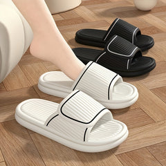 Women's Contrast Slides Soft Sole Pillow Slides