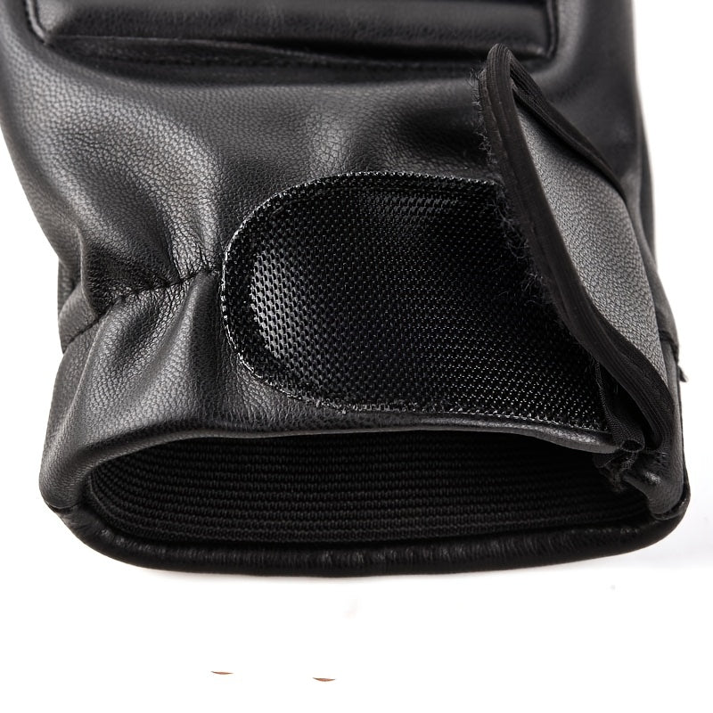 Men's Pu Leather Tactical Gloves Non Slip Half Finger Driving Cycling Gloves