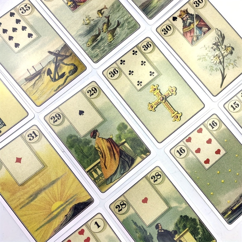 Lenormand Oracle Visions Divination Edition Tarot Deck Board Games