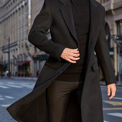 Men's Retro Trench Coat Single Breasted Overcoat