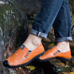 Men's Mesh Slip On Shoes With Draw String