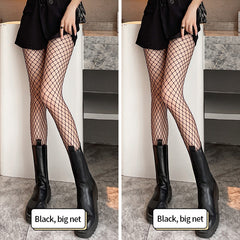 Fishnet Tights High Waist Footed Mesh Pantyhose Women's Stocking