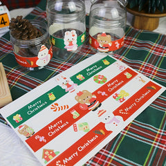 11pcs Xmas Edge Insert Stickers Cupcake Decor Self-adhesive Cup Covers