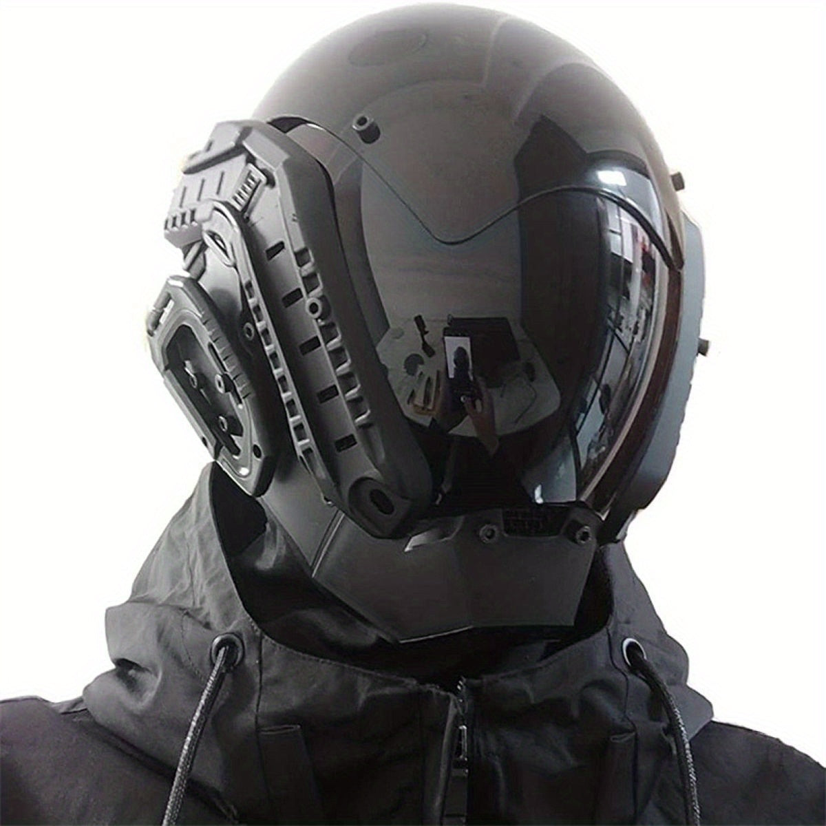 Cyberpunk Mask Cosplay Jewelry Dark Mask Role playing Robot