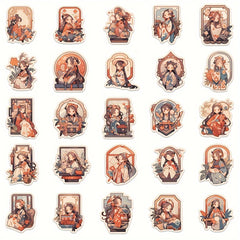 50pcs Kimono Beauty Graffiti Stickers for Laptop Helmet Water Cup Decoration