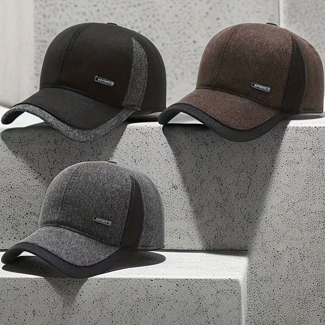 Thicker Winter Ears Protection Baseball Cap Snapback Sun Hat