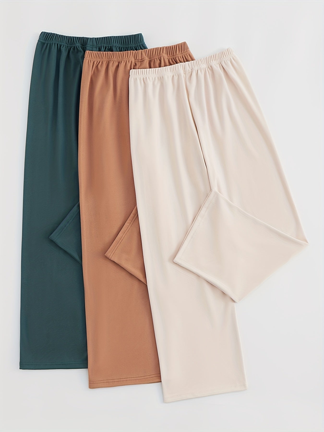 Women's Lace Up Lounge Pants Solid Elastic Waistband Cozy Loungewear