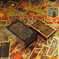 78 Foil Tarot Cards With Instruction Booklet Waterproof