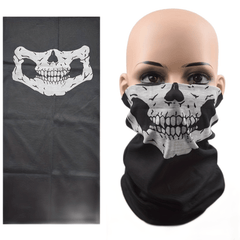 Skull Head Print Headscarf Hip Hop Mask Breathable Neck Gaiter Gothic Bandana