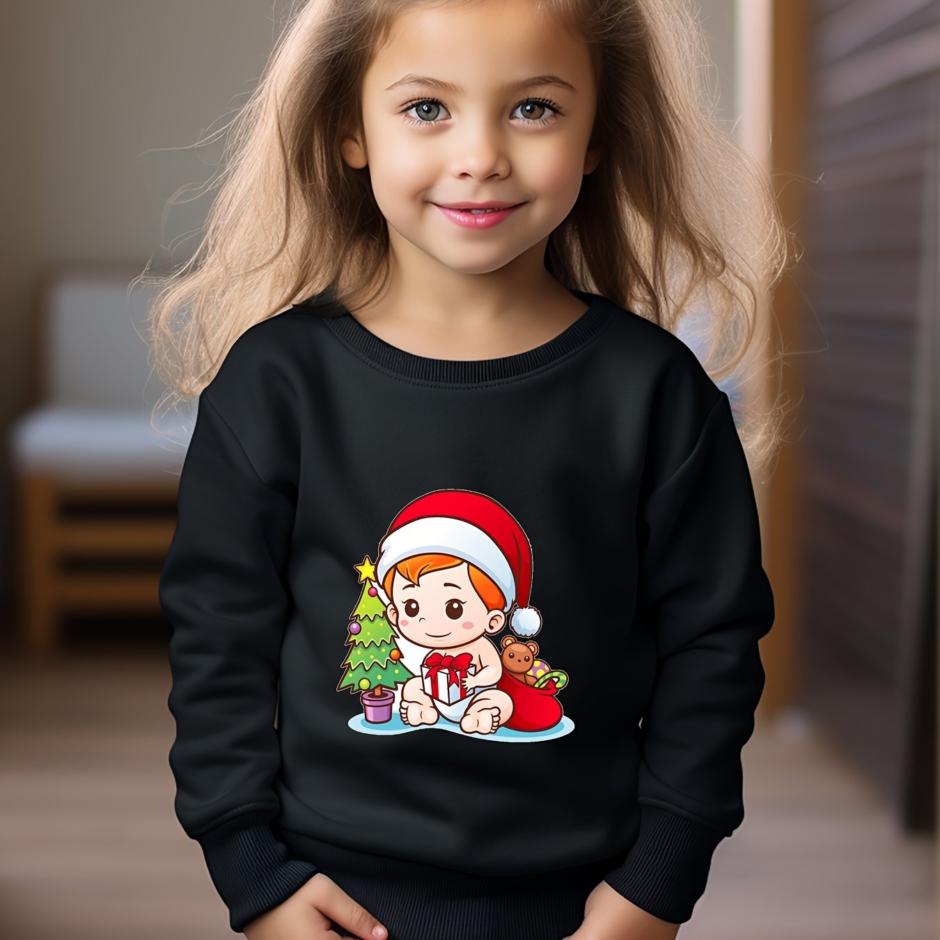 OERYUI Christmas Baby Graphic Sweatshirt Comfy Pullover Kids Clothes Gift