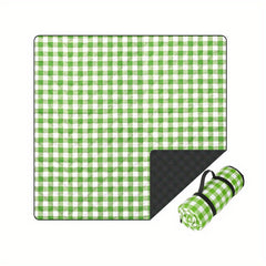 Foldable Plaid Pattern Picnic Mat - Waterproof Travel Beach Mat
