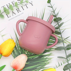 Silicone Training Cup for Toddler Soft Handle Shatterproof Sippy Cup