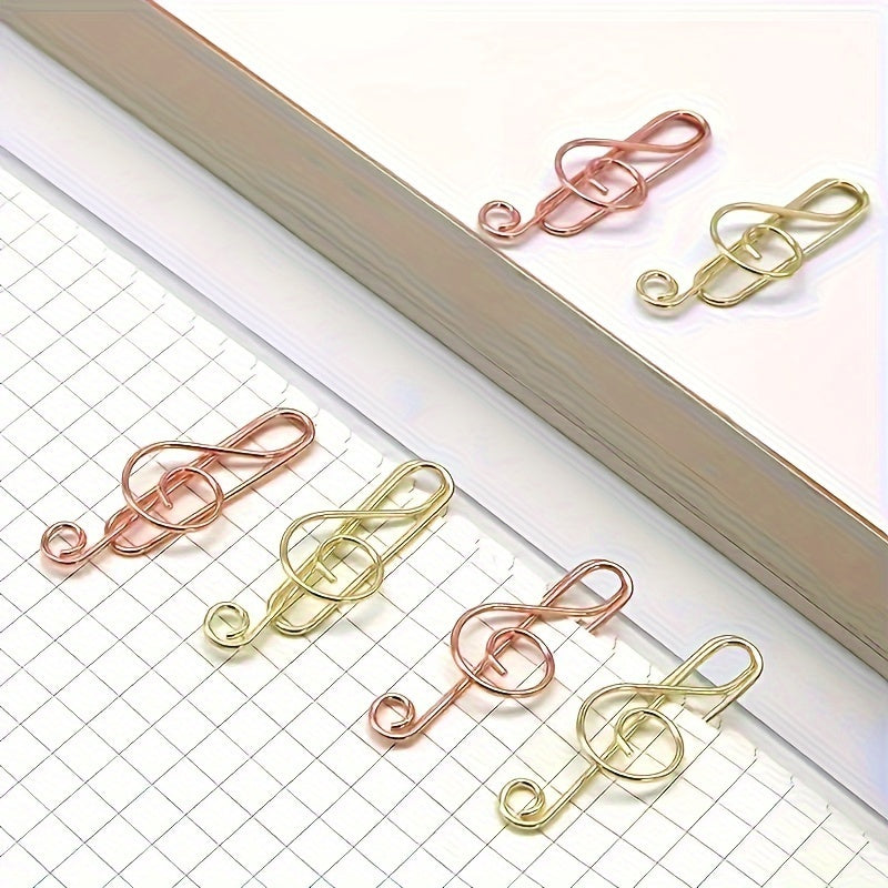 30pcs Cartoon Paper Clips Music Note Rabbit Easy To Organize Paper Clips