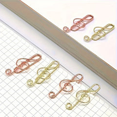 30pcs Cartoon Paper Clips Music Note Rabbit Easy To Organize Paper Clips