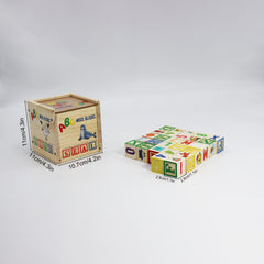 Wooden Alphabet Blocks Educational Toys for Kids - Ideal Christmas Gift