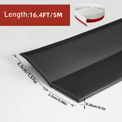 Garage Door Seal Top/Side Strip 16 4FT 5M Brown Weather Stripping