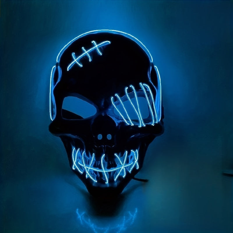 Bright Red Ghost Illuminated Mask for Party