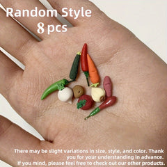 1:12 Scale Dollhouse Vegetable Models Kitchen Playset Assorted Colors