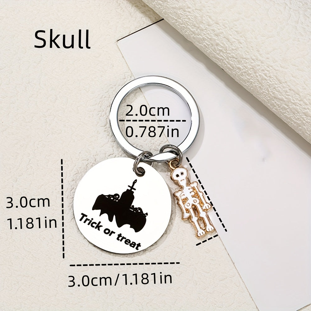 Ghost Skull Keychain Creative Pumpkin Key Rings Halloween Gift