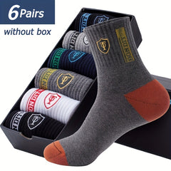 Men's Mid Crew Sport Socks for Basketball & Running