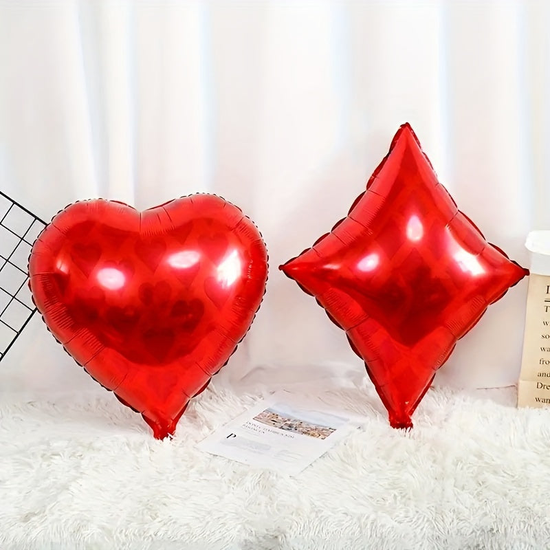 4pcs Foil Balloon Square Heart Club Spade Dice Theme Decoration