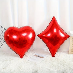 4pcs Foil Balloon Square Heart Club Spade Dice Theme Decoration