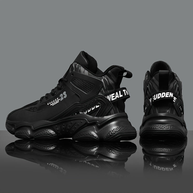 Men's High Top Basketball Shoes Non Slip Lace Up Sneakers