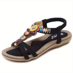 Boho Style Open Toe Sandals for Girls Lightweight Comfortable Anti Slip Sandals
