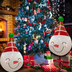 Christmas Snowman 4D Hat Balloon Smile Holiday Party Decoration Supplies